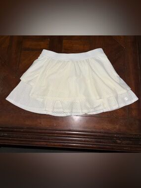 Lija white mesh sport tennis skirt skort shorts sport s multi panel core layer